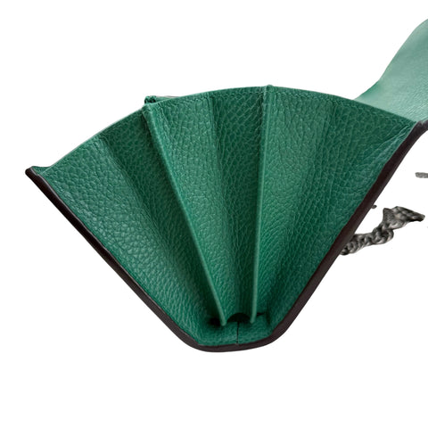 Gucci Dionysus Chain Wallet in Green Leather