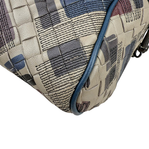Bottega Veneta Nappa Intrecciato Mosaic Boston Mist Brique