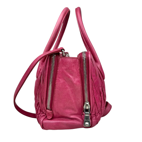 Miu Miu Pink Lambskin Leather Matelasse Shopping Bag