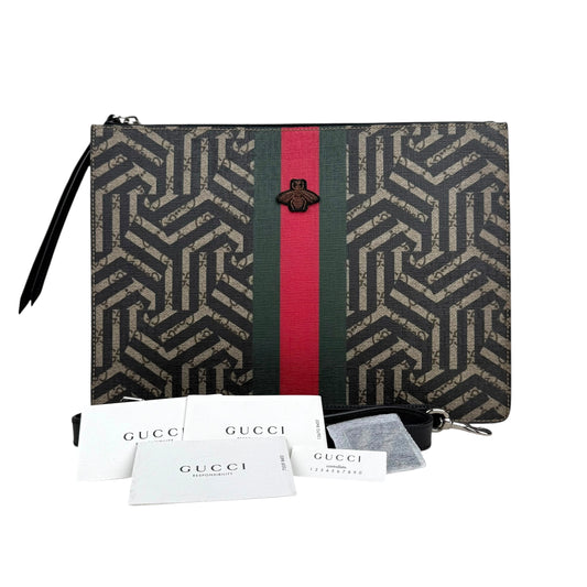 Gucci GG Supreme Monogram Caleido Web Messenger Beige Ebony