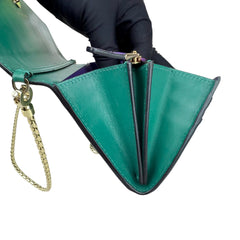 Pre-owned Bvlgari Green Serpenti Forever Chain Wallet wallet
