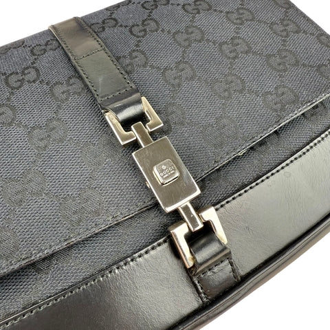 Gucci Jackie Flap in Black GG Canvas