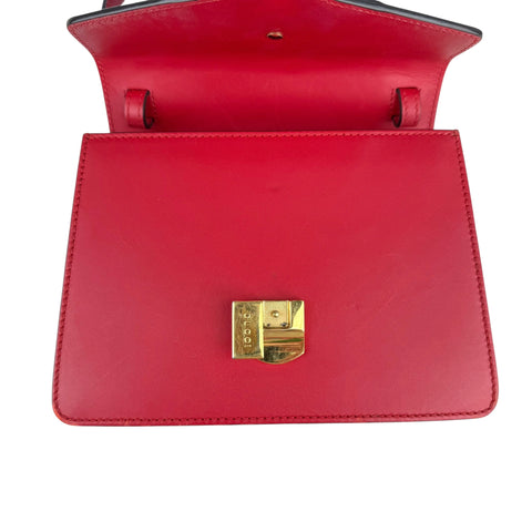 Gucci Sylvie Chain  Mini  Red Leather