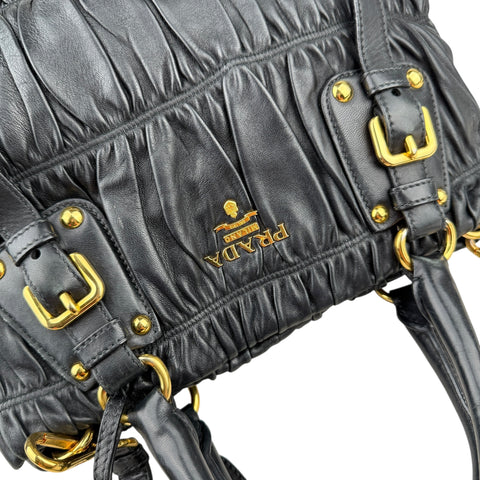 Prada Leather Gaufre Shopping Handbag