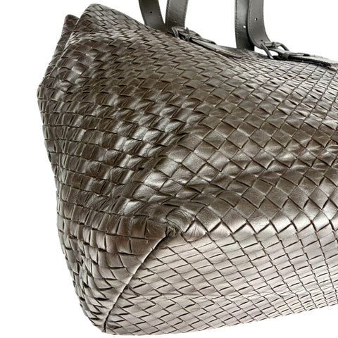 Bottega Veneta  Nappa Intrecciato Belted tote bag Brown