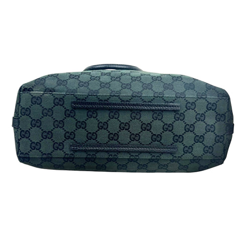 Gucci Green/Black GG Canvas Tote