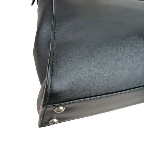Fendi Peekaboo medium model shoulder bag in black leather