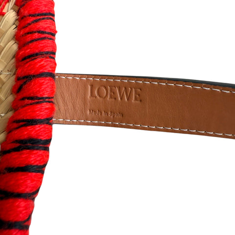 Loewe Basket Animals Medium straw tote bag