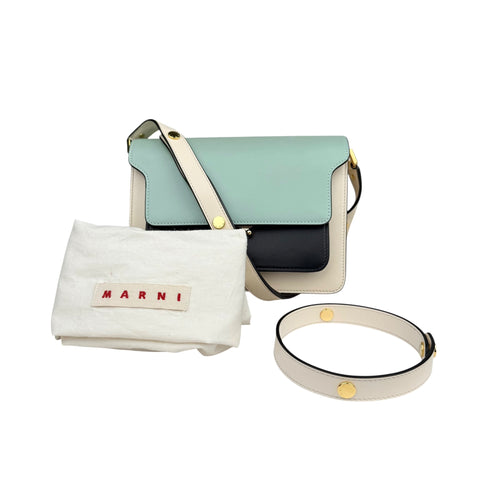Marni Medium Colorblocked Leather Trunk Shoulder and Crossbody Bag