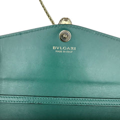 Pre-owned Bvlgari Green Serpenti Forever Chain Wallet wallet