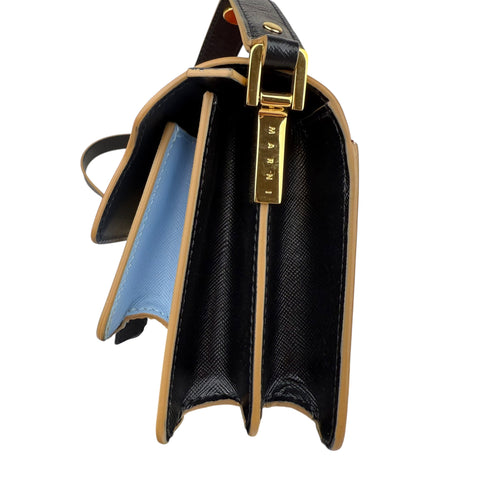 Marni Medium Colorblocked Leather Trunk Shoulder and Crossbody Bag