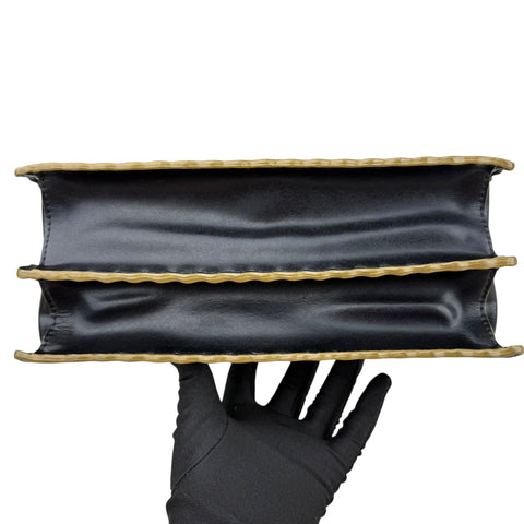 Fendi Dotcom Leather Shoulder Bag Black