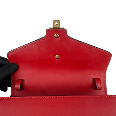 Gucci Sylvie Chain  Mini  Red Leather