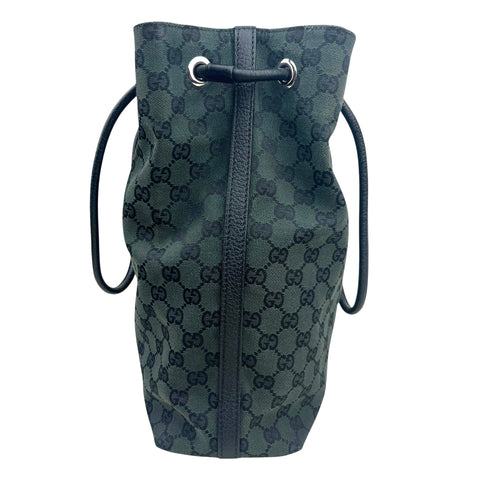 Gucci Green/Black GG Canvas Tote