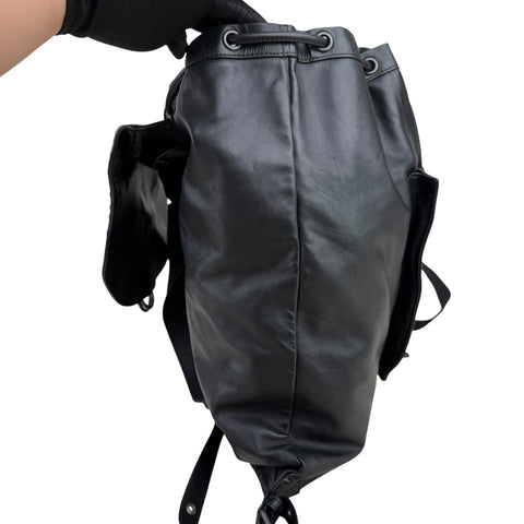 Bottega Veneta Intrecciato Leather Backpack Unisex - Black