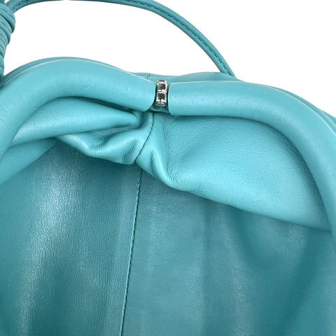 Bottega Veneta Mini Pouch Teal Leather Crossbody Clutch Bag Blue Light blueBotte