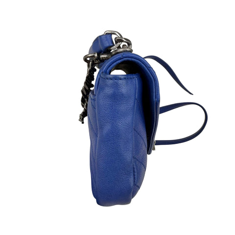 Saint Laurent Sheepskin Matelasse Chevron Monogram College Chain Wallet
