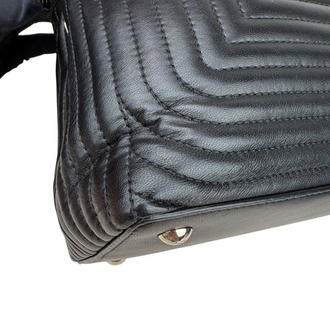 Fendi Black Nappa Leather Small DotCom Bag