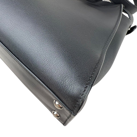 Fendi Peekaboo medium model shoulder bag in black leather