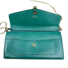 Pre-owned Bvlgari Green Serpenti Forever Chain Wallet wallet