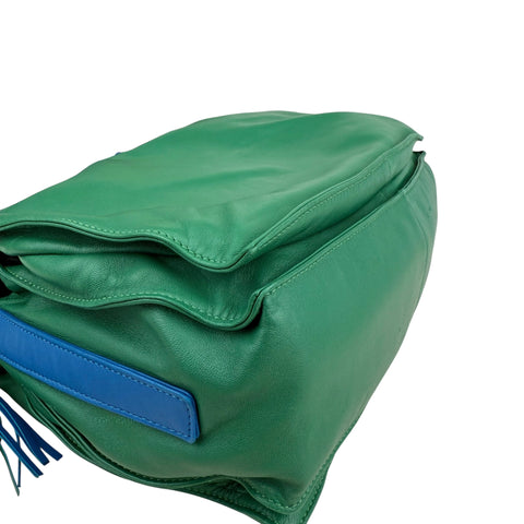 Loewe Green Flamenco leather shoulder bag