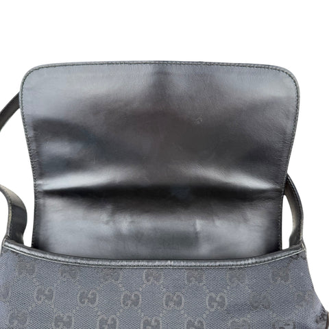 Gucci Jackie Flap in Black GG Canvas