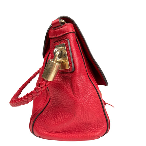 Gucci Leather Bella Shoulder Bag Red