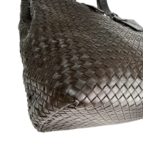 Bottega Veneta  Nappa Intrecciato Belted tote bag Brown