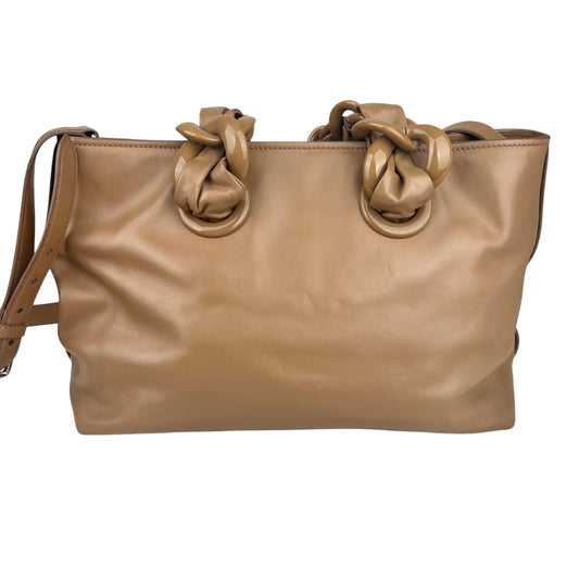 Miu Miu Convertible Resin Chain Tote Leather with Resin Medium