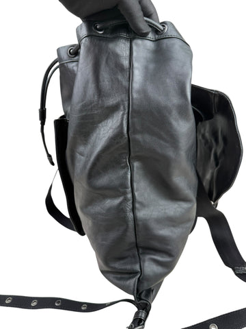 Bottega Veneta Intrecciato Leather Backpack Unisex - Black