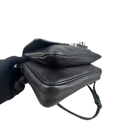 Prada Saffiano Righe Sound Lock crossbody bag