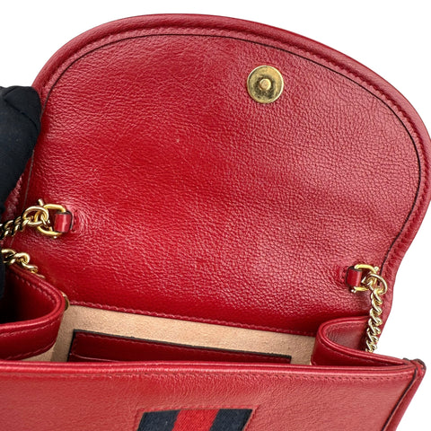 Gucci Red Rajah Leather Crossbody Bag Brown Multiple colors
