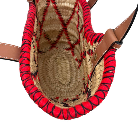 Loewe Basket Animals Medium straw tote bag