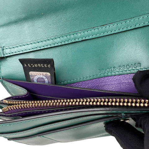 Bvlgari Green Serpenti Forever Chain Wallet
