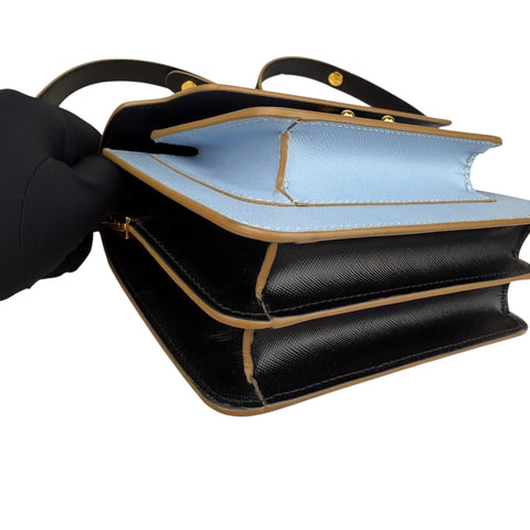 Marni Medium Colorblocked Leather Trunk Shoulder and Crossbody Bag