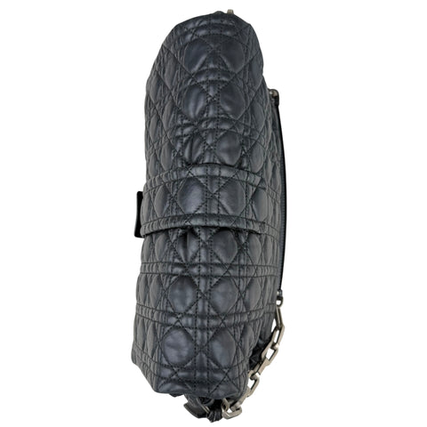 Dior Black Cannage Quilted Lambskin Large New Lock Flap Shoulder Bag