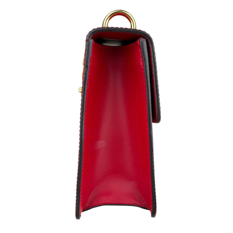 Gucci Leather Sylvie Small Shoulder Bag Red