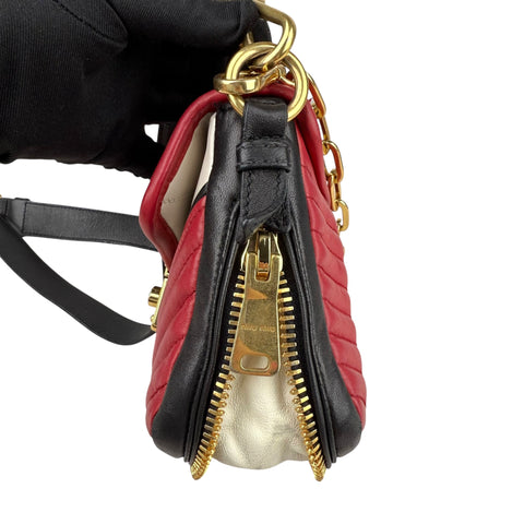 Miu Miu Confidential napa Biker bag