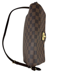 Pre-owned louis-vuitton-besace-roseberry-brown-leather-shoulder-bag-front