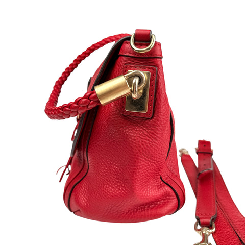 Gucci Leather Bella Shoulder Bag Red