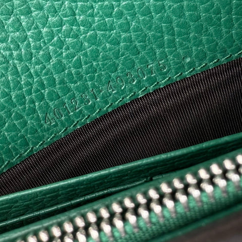 Gucci Dionysus Chain Wallet in Green Leather