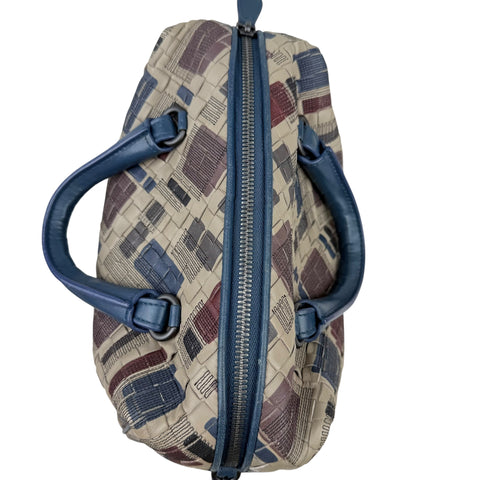 Bottega Veneta Nappa Intrecciato Mosaic Boston Mist Brique