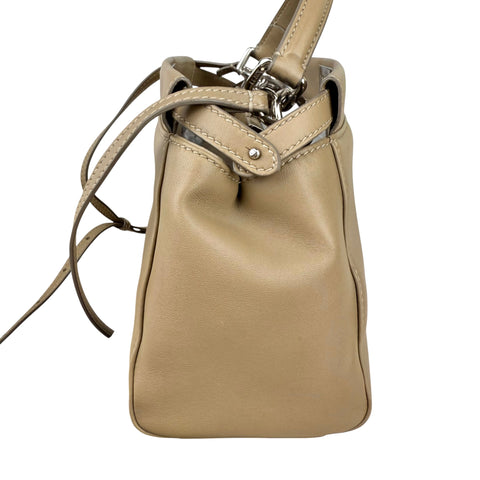 Fendi Peekaboo 2WAY Shoulder Bag Hand Bag Beige