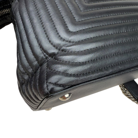 Fendi Black Nappa Leather Small DotCom Bag