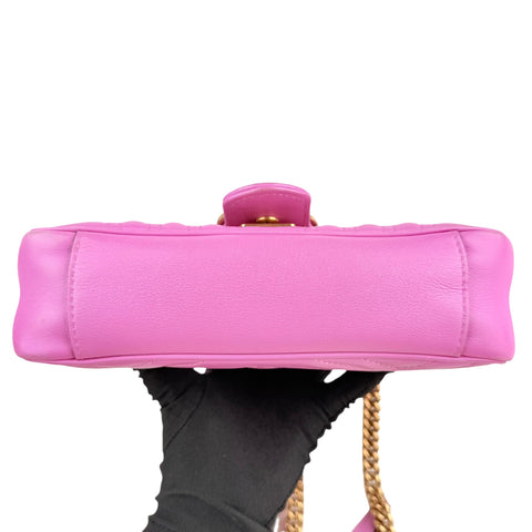 Gucci GG Marmont Medium Quilted Leather Shoulder Bag Pink