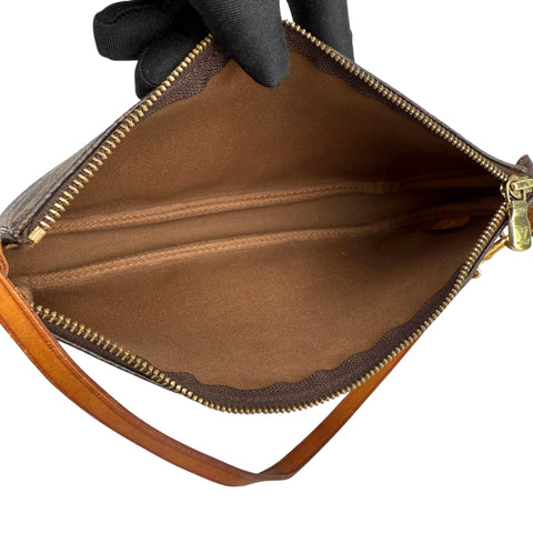 Louis Vuitton Pochette Accessoires Shoulder Bag Brown Canvas