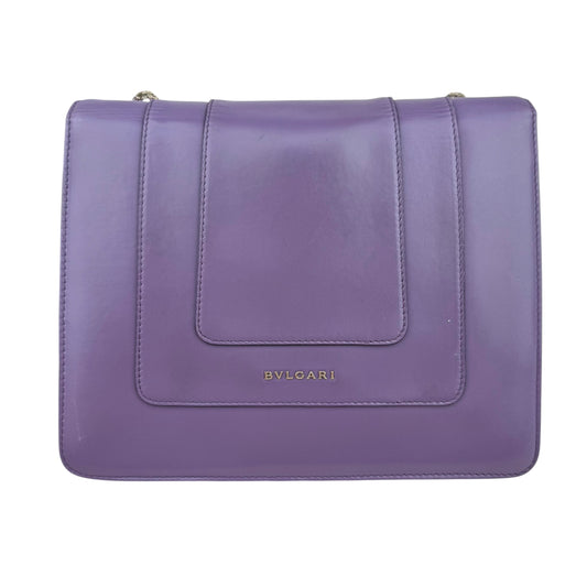 Bvlgari Calfskin Serpenti Crossbody Bag in Purple