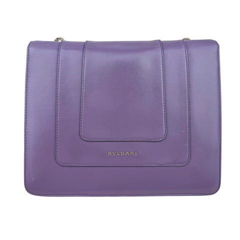 Bvlgari Calfskin Serpenti Crossbody Bag in Purple
