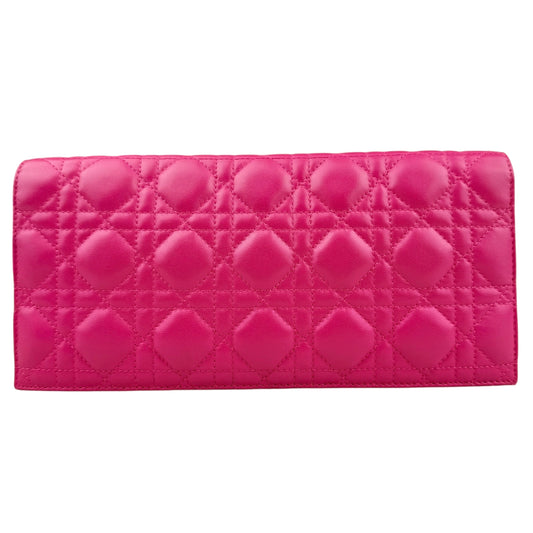 Dior Lambskin Cannage Lady Dior Wallet On Chain crossbo