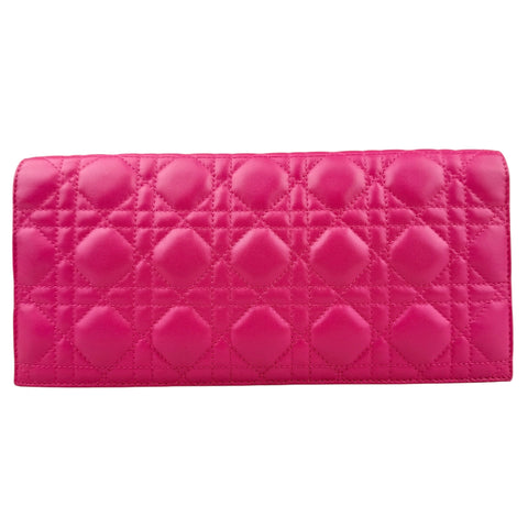 Dior Lambskin Cannage Lady Dior Wallet On Chain crossbo